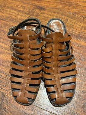 Nine West Leather Fisherman Sandals sz 7.5